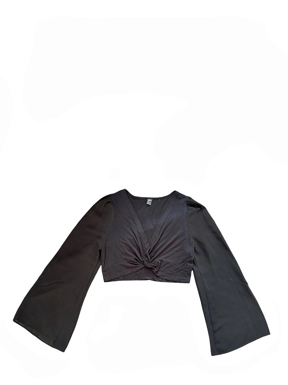Nasty Gal Black Cropped Top Size Large